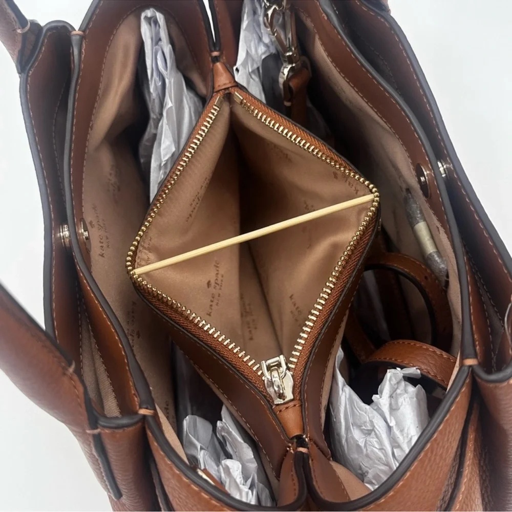 Kate Spade Large Dumpling Satchel Crossbody Bag & Leather Slim Bifold Wallet - Picture 11 of 14